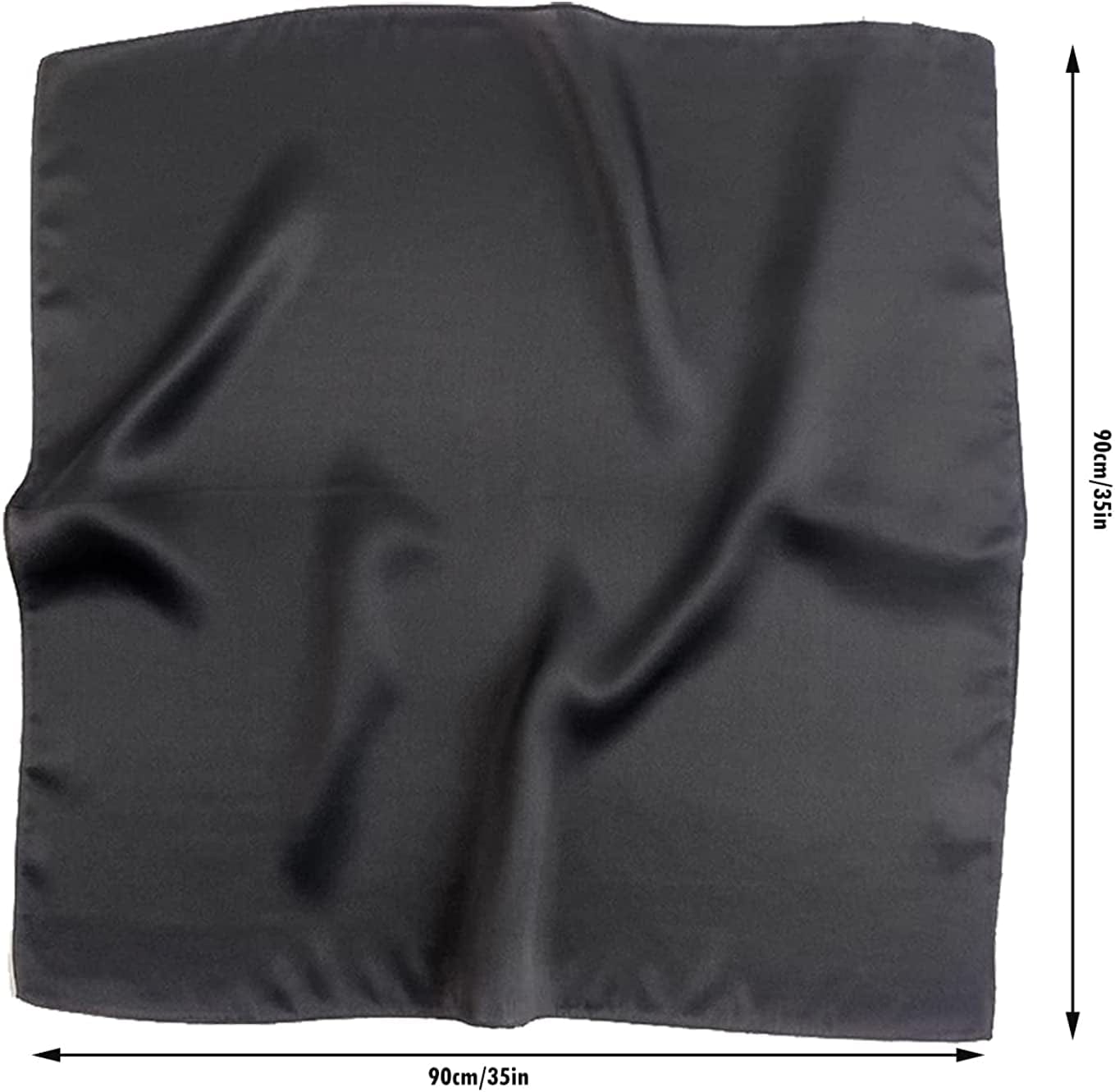 2 Pack 35" Satin Silk like Hair Scarf Bandana Light Head Wraps Neck Face Scarves Cover for Women Apparel & Accessories > Clothing Accessories > Bandanas & Headties woogwin