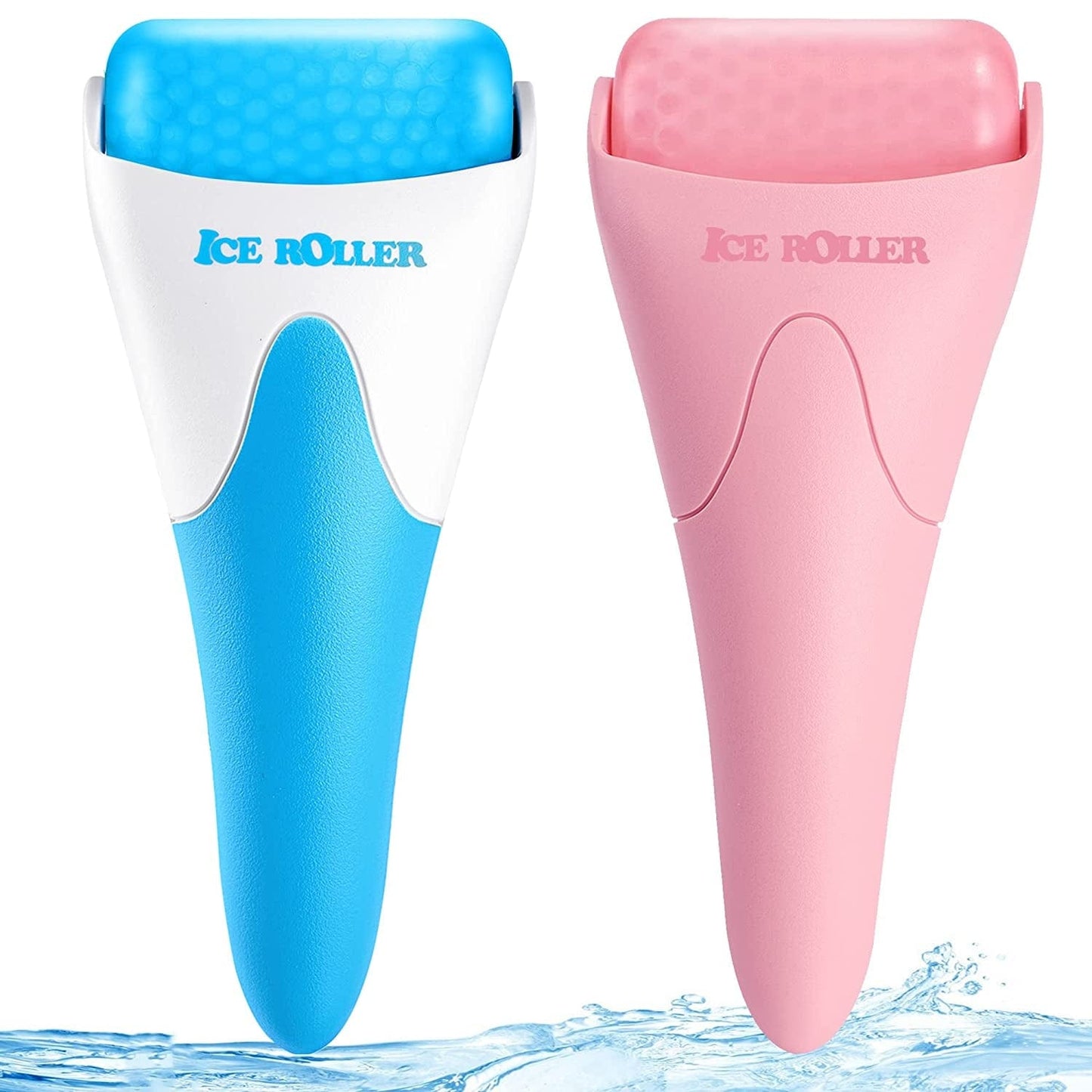2 Pack Ice Rollers for Face, Eyes and Whole Body Relief, Face Roller Skin Care Tool for Migraine Relief and Blood Circulation (Green+Pink) Health & Beauty > Personal Care > Cosmetics > Cosmetic Tools > Skin Care Tools AFOUNDA PINK & BLUE