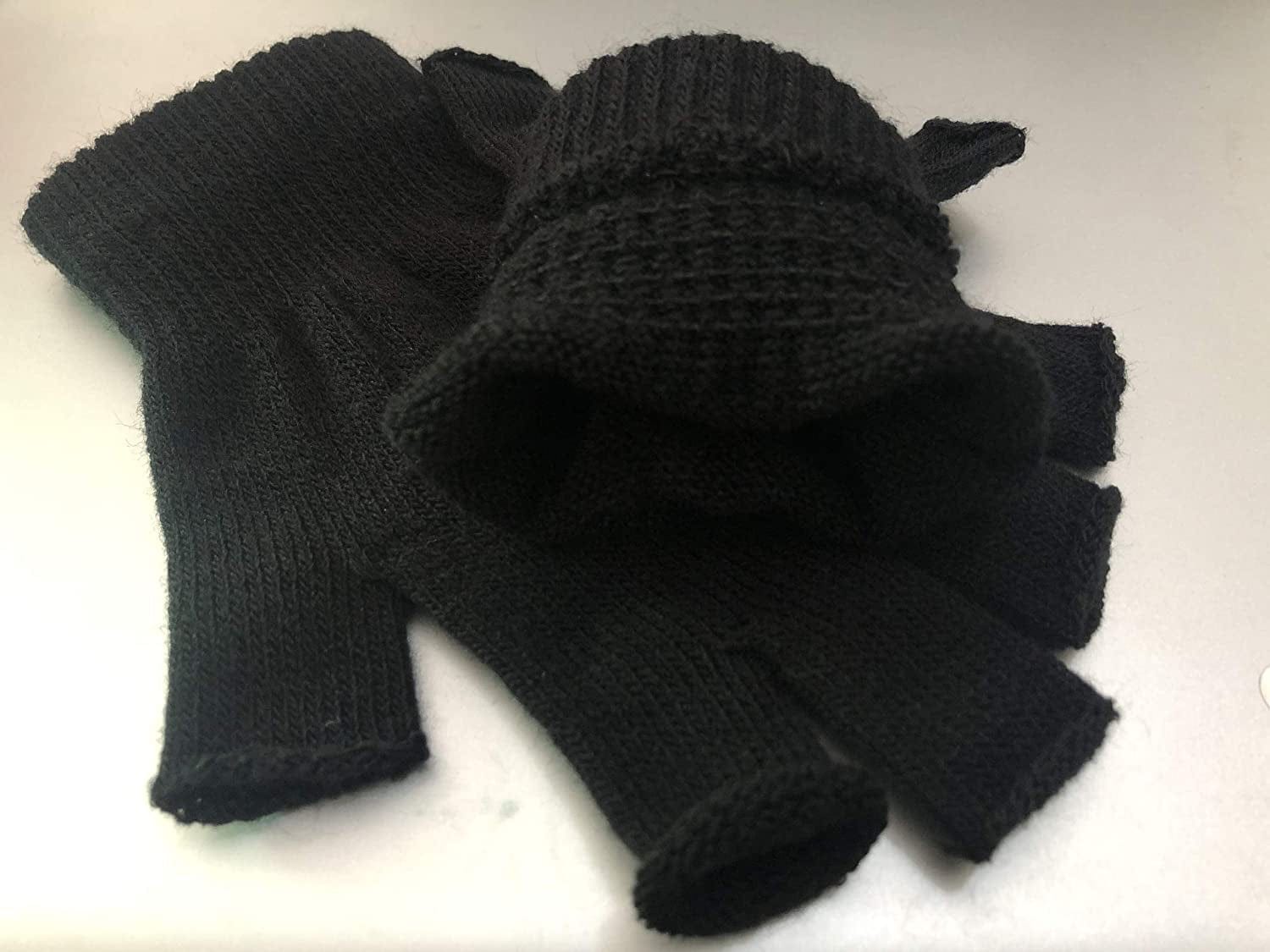 2 Pair Half Finger Gloves Winter Knit Touchscreen Warm Stretchy Mittens Fingerless Gloves in Common Size for Men and Women,Black Apparel & Accessories > Clothing Accessories > Gloves & Mittens monochef