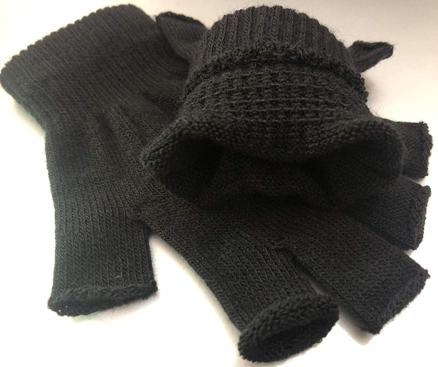 2 Pair Half Finger Gloves Winter Knit Touchscreen Warm Stretchy Mittens Fingerless Gloves in Common Size for Men and Women,Black Apparel & Accessories > Clothing Accessories > Gloves & Mittens monochef