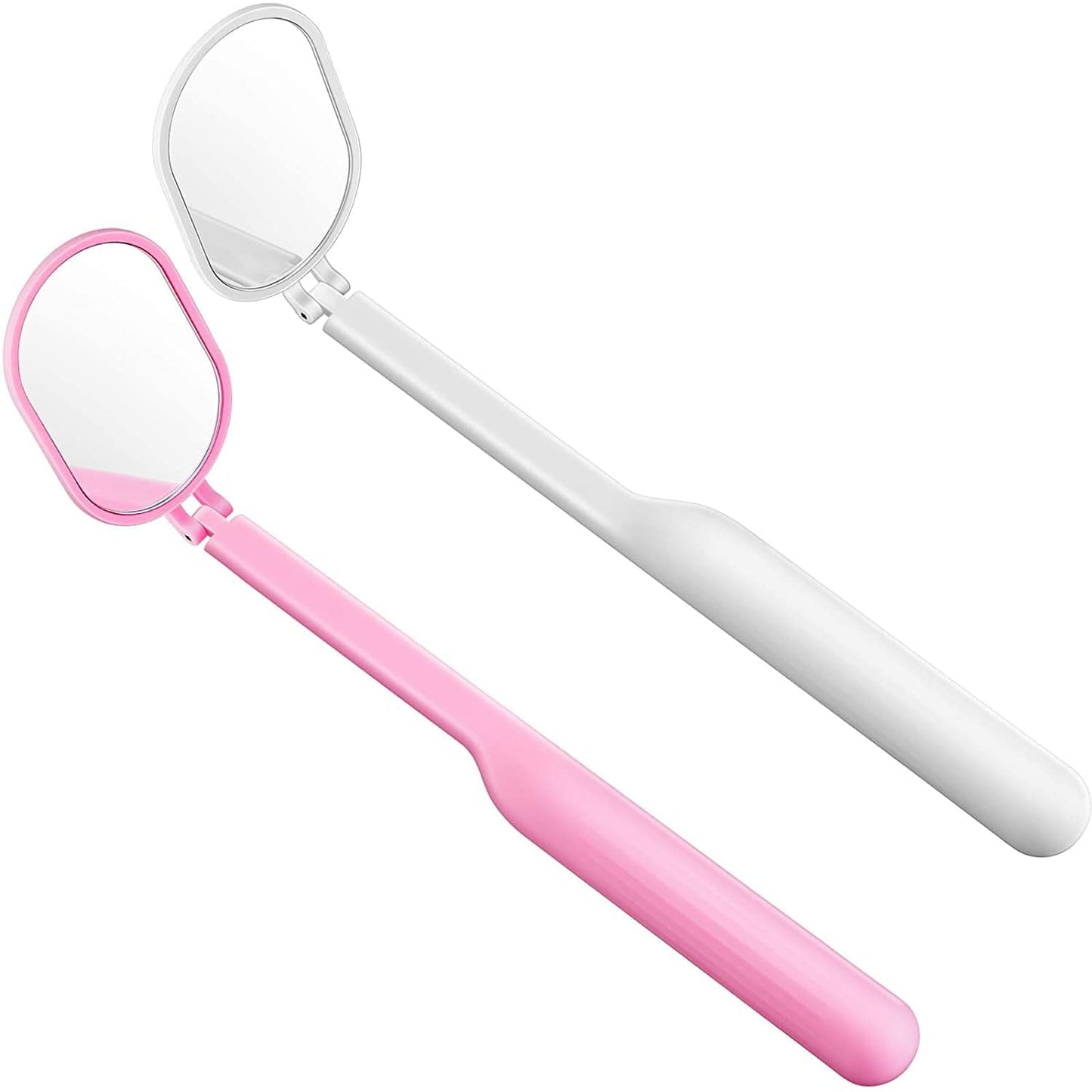 2 Pieces Lash Mirror Eyelash Extension Mirror Makeup Mini Mirror Lightweight Makeup Mirror Mirror Lash Tools for Makeup Eyelash Extensions Supplies, 2 Colors (White, Pink) Health & Beauty > Personal Care > Cosmetics > Cosmetic Tools > Makeup Tools Jetec