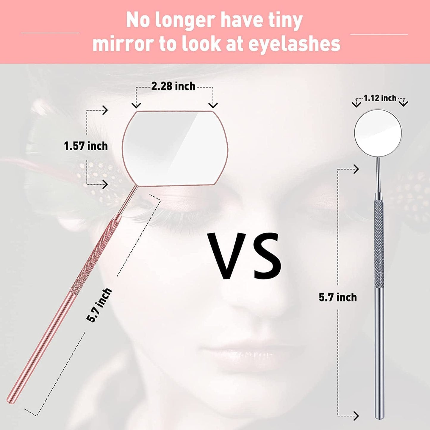 2 Pieces Lash Mirror for Eyelash Extensions Stainless Steel Eyelash Mirror Square Large Detachable Lash Extension Mirror, Beauty Makeup Mirror Lash Tools Health & Beauty > Personal Care > Cosmetics > Cosmetic Tools > Makeup Tools niolio