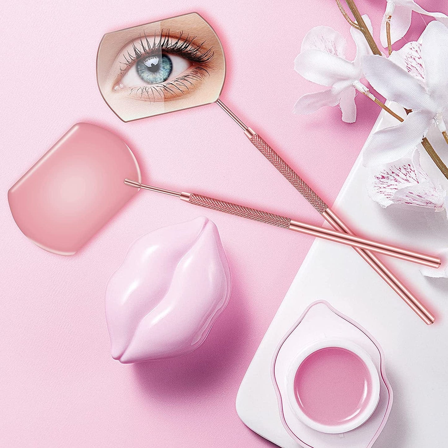 2 Pieces Lash Mirror for Eyelash Extensions Stainless Steel Eyelash Mirror Square Large Detachable Lash Extension Mirror, Beauty Makeup Mirror Lash Tools Health & Beauty > Personal Care > Cosmetics > Cosmetic Tools > Makeup Tools niolio