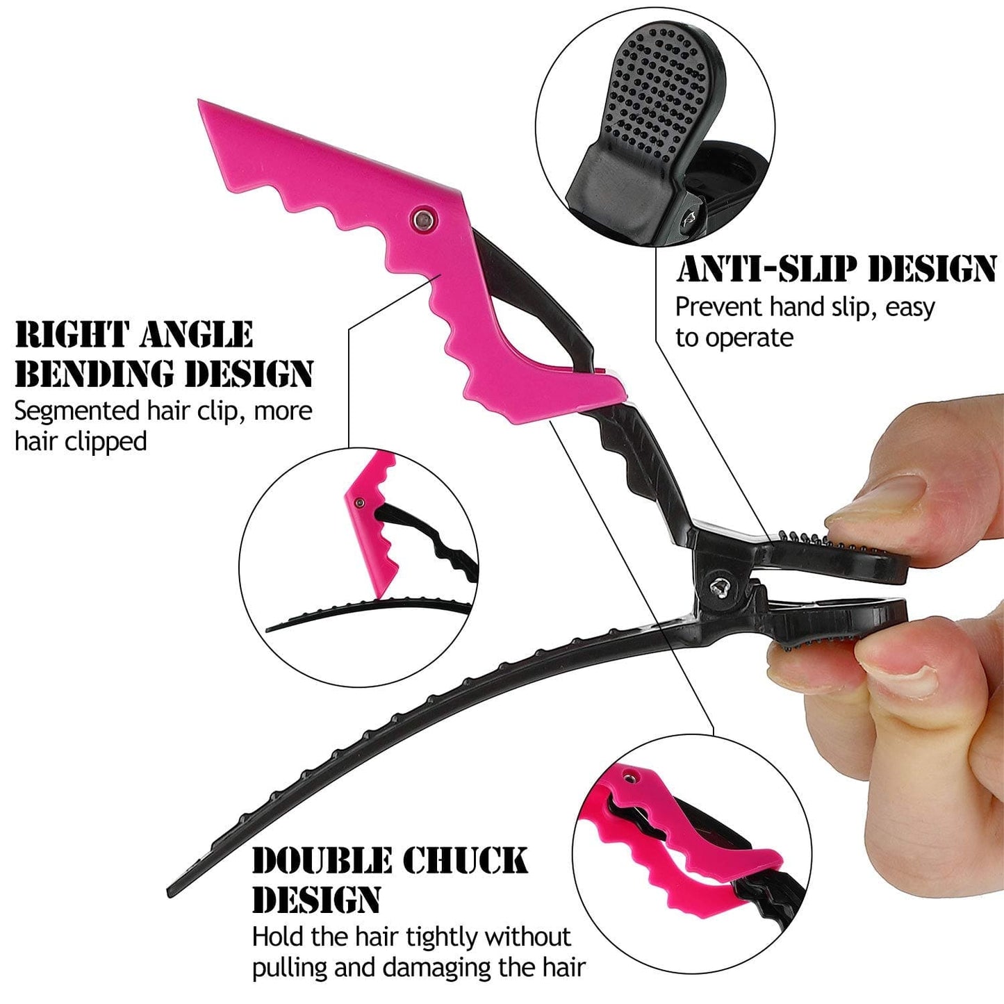 2 Pieces Parting Comb and 6 Pieces Hair Clip, Women Rat Tail Comb Cutting Comb with Wide and Fine Teeth Salon Hairdressing Hair Care Tools Health & Beauty > Personal Care > Hair Care Patelai