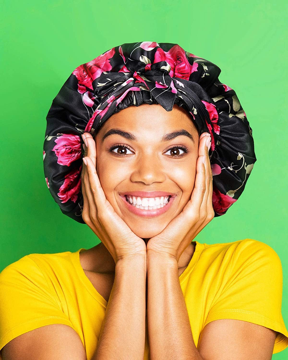 2 Pieces Soft Satin Head Scarf Sleeping Cap Bonnet Headwear Head Wrap Turbans for Women Long Curly Hair, Braids Apparel & Accessories > Clothing Accessories > Headwear Syhood