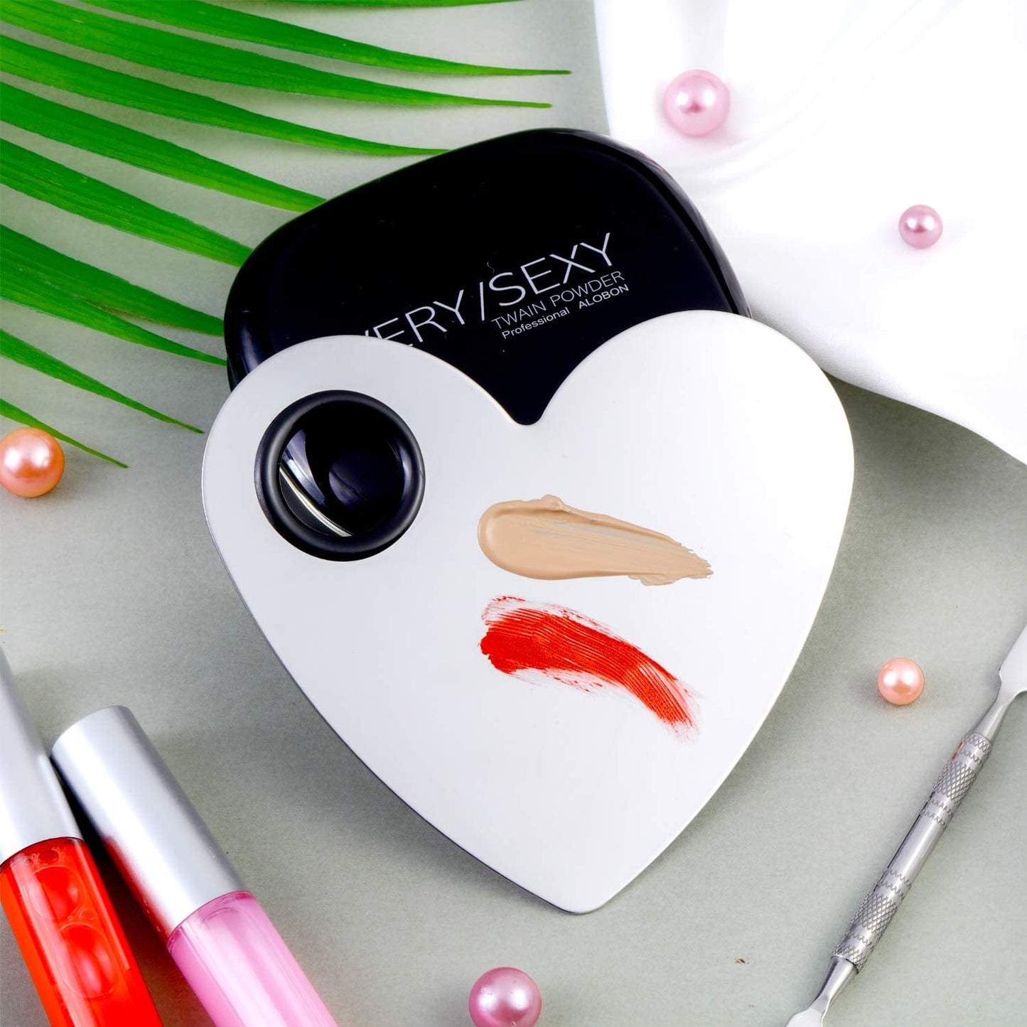 2 Pieces Stainless Steel Cosmetic Makeup Palette, Professional Cosmetic Mixing Makeup Palette Spatula Makeup Artist Tool, Beauty Salon Nail Art Eye Shadow Eyelash Pigment Blending Health & Beauty > Personal Care > Cosmetics > Cosmetic Tools > Makeup Tools Outus