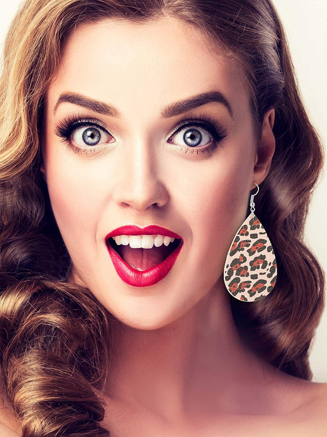 20 Pairs Faux Leather Earrings Lightweight Leaf Earring Teardrop Fall Dangle Earrings for Halloween Christmas Party Apparel & Accessories > Jewelry > Earrings Hicarer