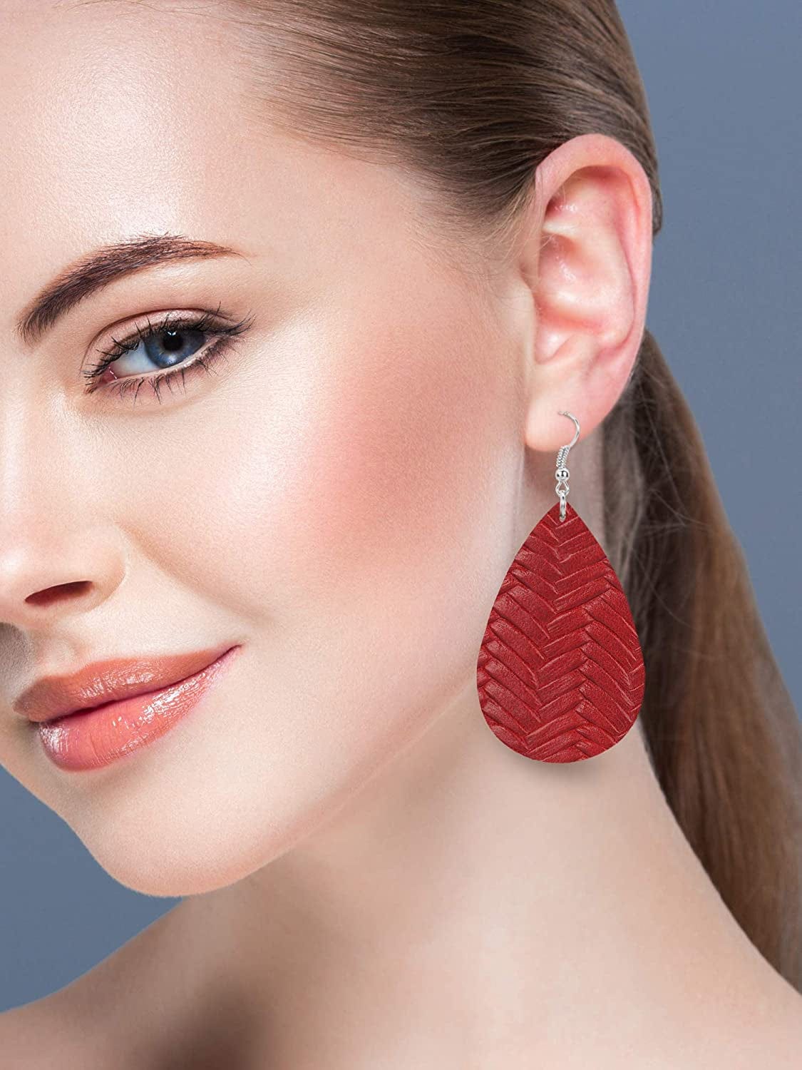 20 Pairs Faux Leather Earrings Lightweight Leaf Earring Teardrop Fall Dangle Earrings for Halloween Christmas Party Apparel & Accessories > Jewelry > Earrings Hicarer