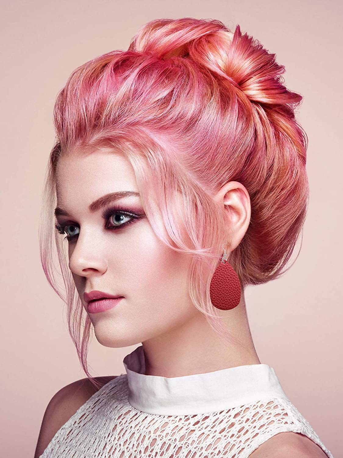 20 Pairs Faux Leather Teardrop Petal Earrings for Ladies Antique Leather Earrings for Women Girls Apparel & Accessories > Jewelry > Earrings Hicarer