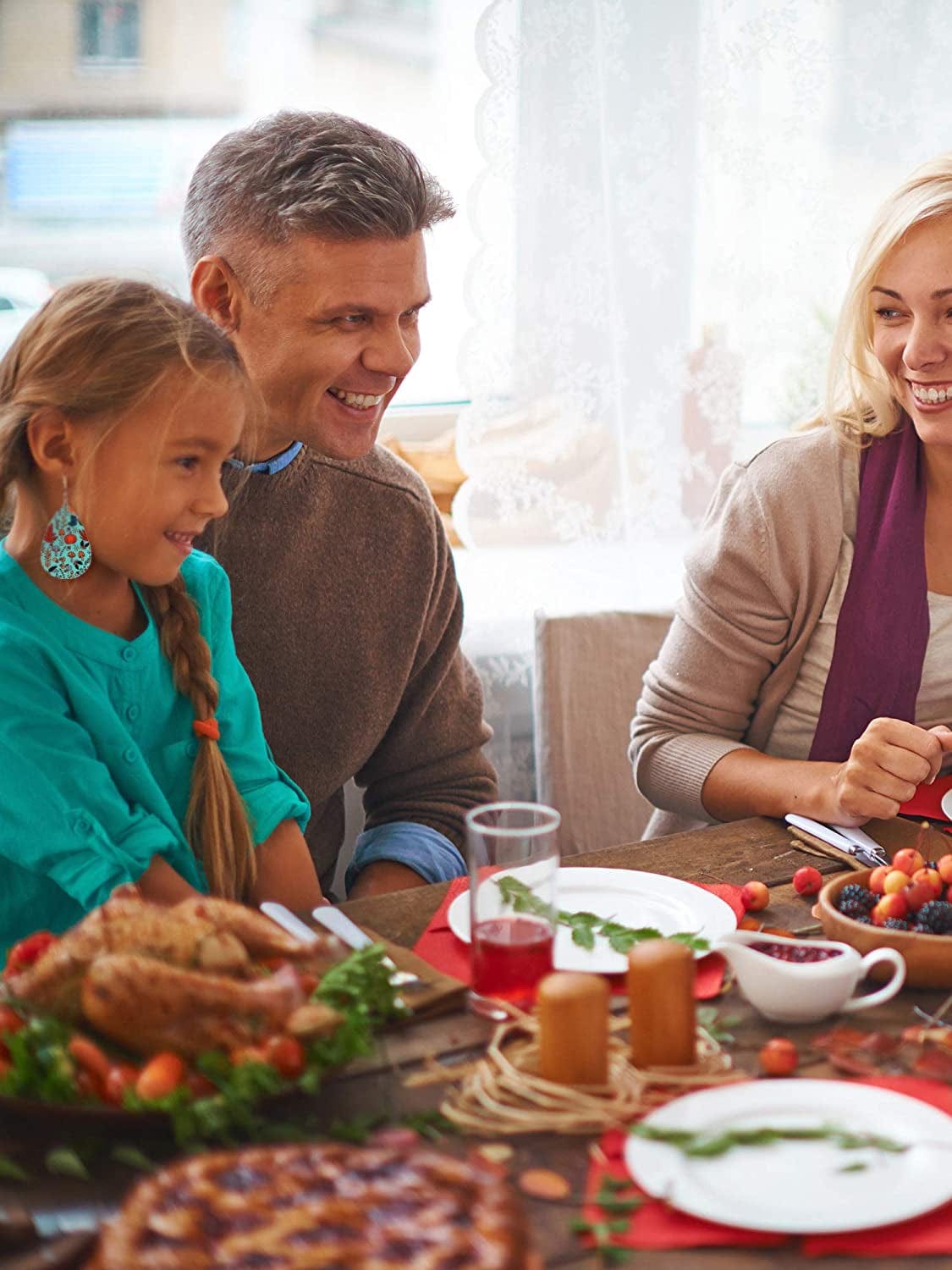 20 Pairs Thanksgiving Fall Faux Leather Earrings Pumpkin Maple Leaf Turkey Print Teardrop Dangle Earrings Apparel & Accessories > Jewelry > Earrings Hicarer