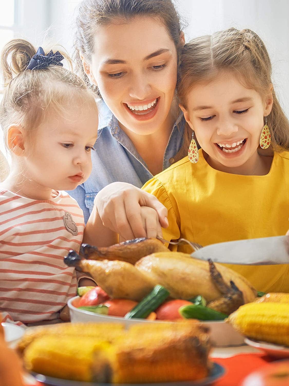 20 Pairs Thanksgiving Fall Faux Leather Earrings Pumpkin Maple Leaf Turkey Print Teardrop Dangle Earrings Apparel & Accessories > Jewelry > Earrings Hicarer