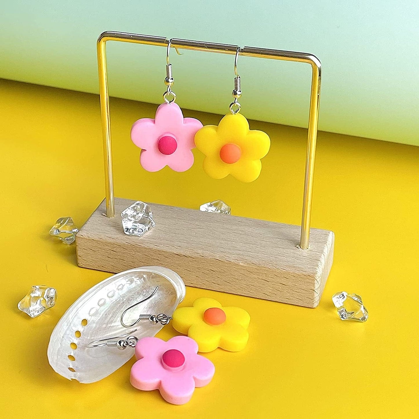 20 Pairs Weird Earrings Funny Earrings Gummy Bear Duck Water Bottle Fish Dinosaur Mushroom Butterfly Strawberry Dangle Earrings Set for Women Girls Apparel & Accessories > Jewelry > Earrings MGGFBLEY