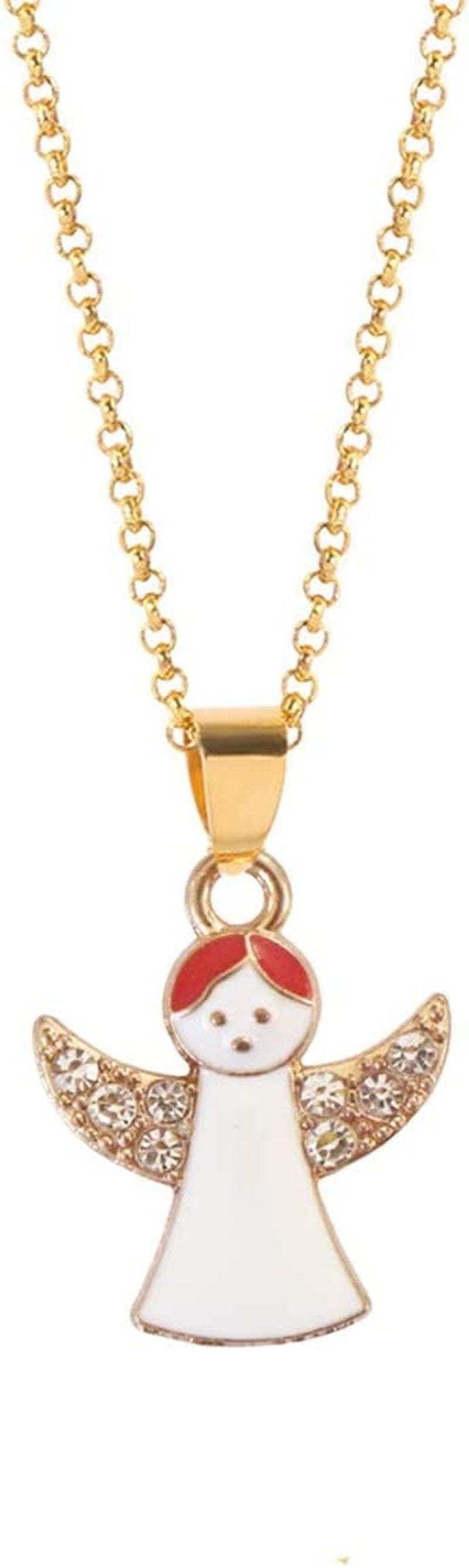 20 Pcs Gold Christmas Tree Snowflake Snowman Angel Enamel Charms Pendant,Dainty Gold Charms Pendants Crafting Accessories for Christmas Theme and Necklace Bracelet Jewelry DIY Making