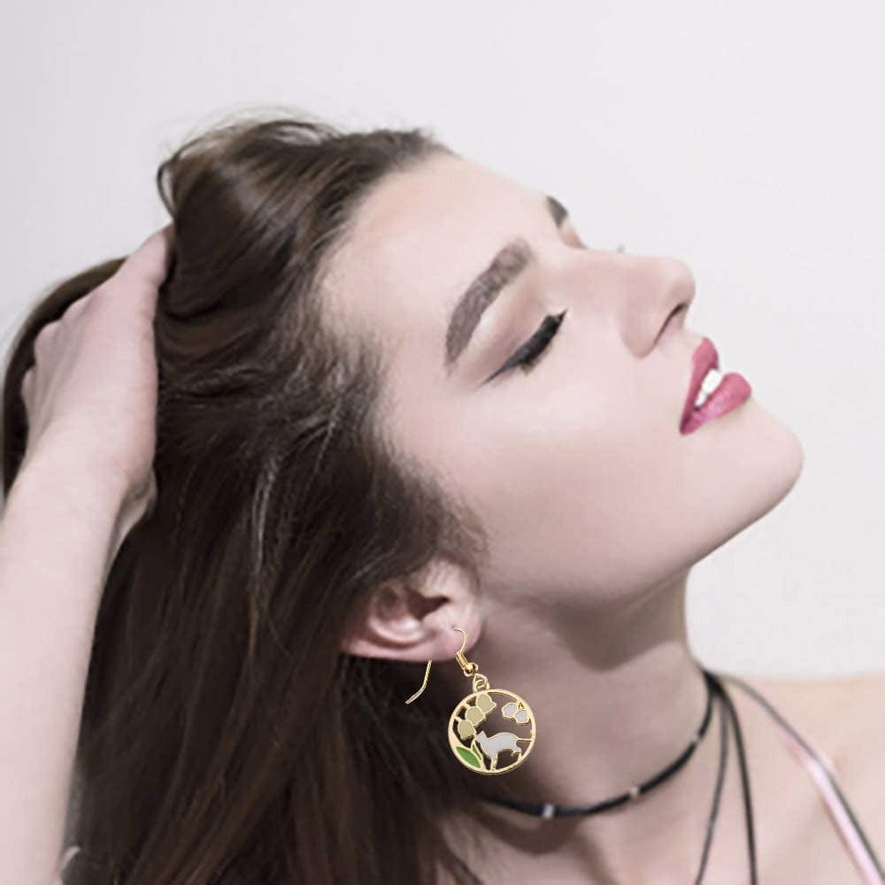 20 Pcs Gold Plated Enamel Flower Cat Charms Pendant for Jewelry Making Necklace Bracelet Earring and Slime DIY Jewelry Accessories Charms (M451)