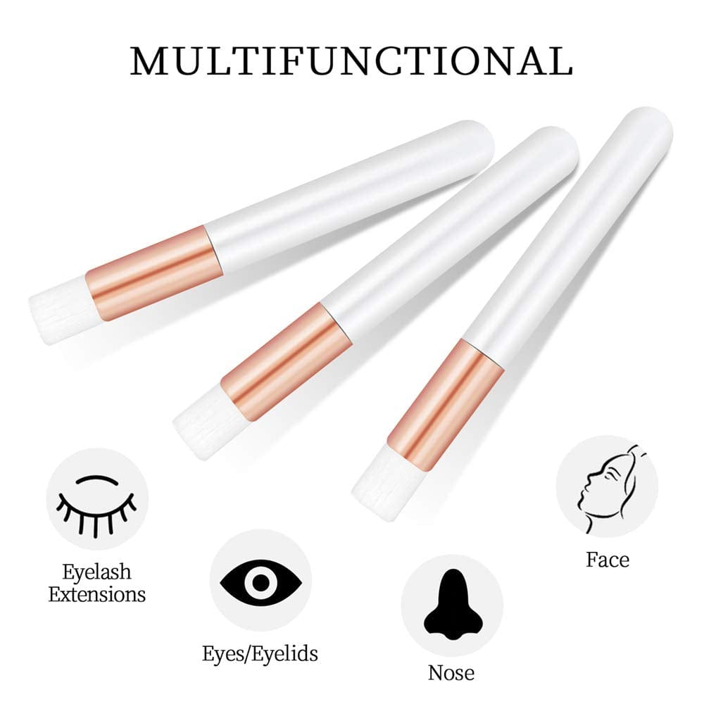 20 Pcs Rose Gold Lash Shampoo Brush Cosmetic Brushes Peel off Blackhead Brush Remover Tool Nose Cleaning Washing Brush Lash Cleanser Brushes by Lskeenon Health & Beauty > Personal Care > Cosmetics > Cosmetic Tools > Makeup Tools LS Keenon