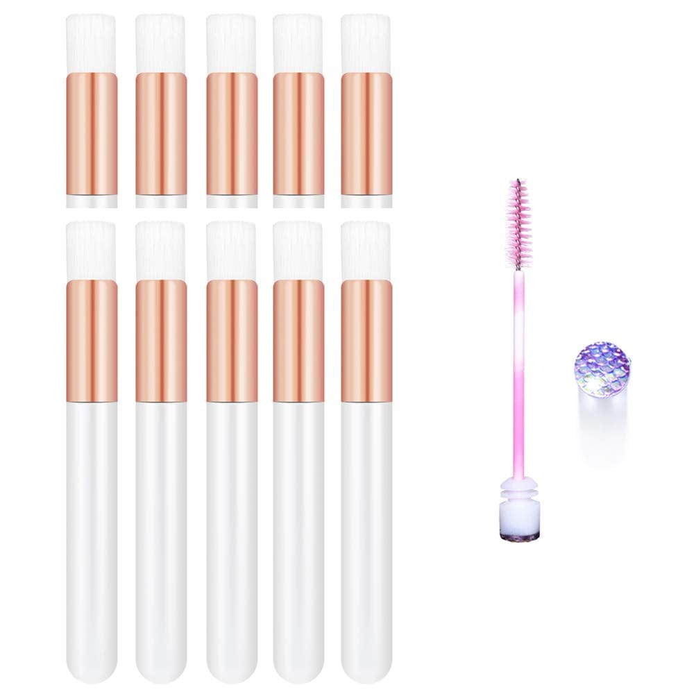 20 Pcs Rose Gold Lash Shampoo Brush Cosmetic Brushes Peel off Blackhead Brush Remover Tool Nose Cleaning Washing Brush Lash Cleanser Brushes by Lskeenon Health & Beauty > Personal Care > Cosmetics > Cosmetic Tools > Makeup Tools LS Keenon