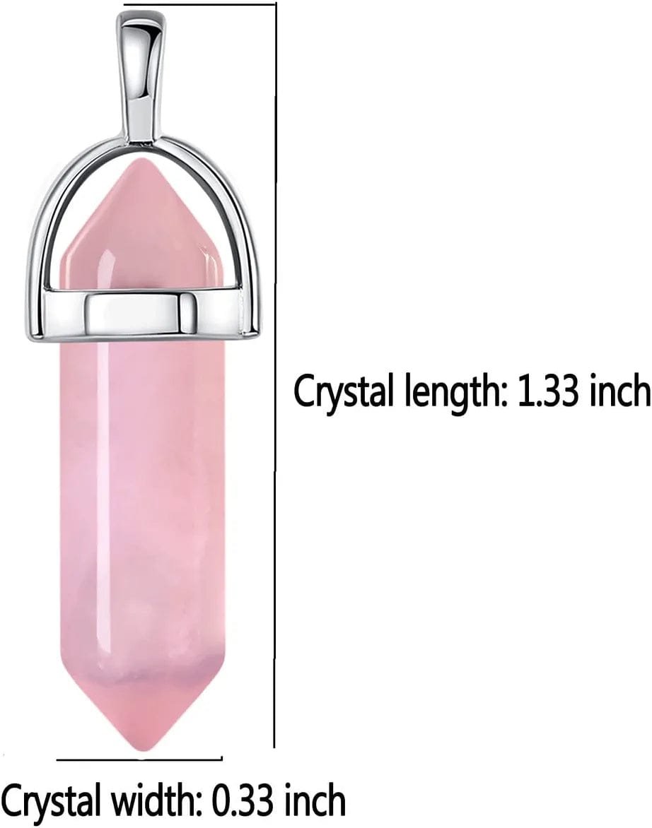 20 Pcs Wholesale Items Healing Crystal Pendant Charms Jewelry Making Natural Gemstone Bulk Chakra Reiki Stone Point Pendants Set