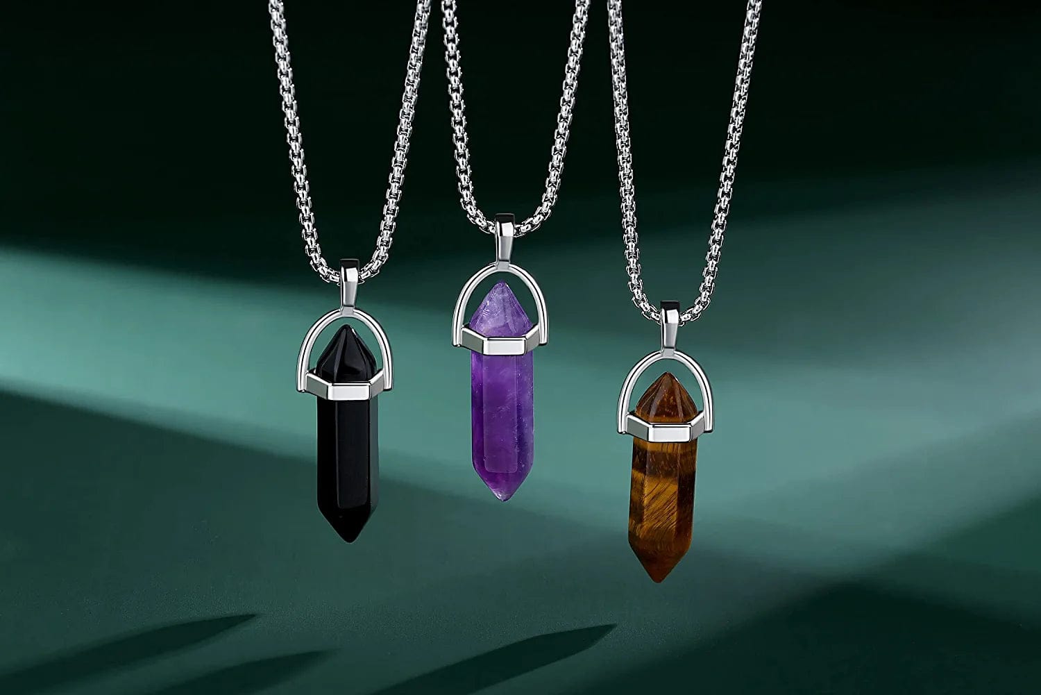 20 Pcs Wholesale Items Healing Crystal Pendant Charms Jewelry Making Natural Gemstone Bulk Chakra Reiki Stone Point Pendants Set