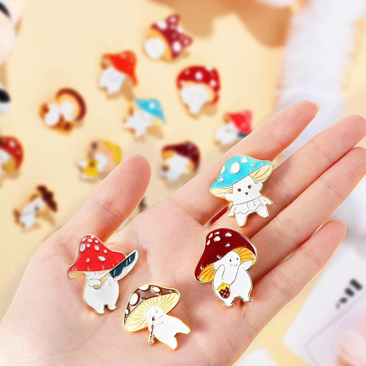20 Pieces Enamel Pin Brooches Cute Pins Musical Instrument Lapel Badge Cartoon Plant Enamel Pin Funny Button Backpack Pins for Backpacks Clothes Hats