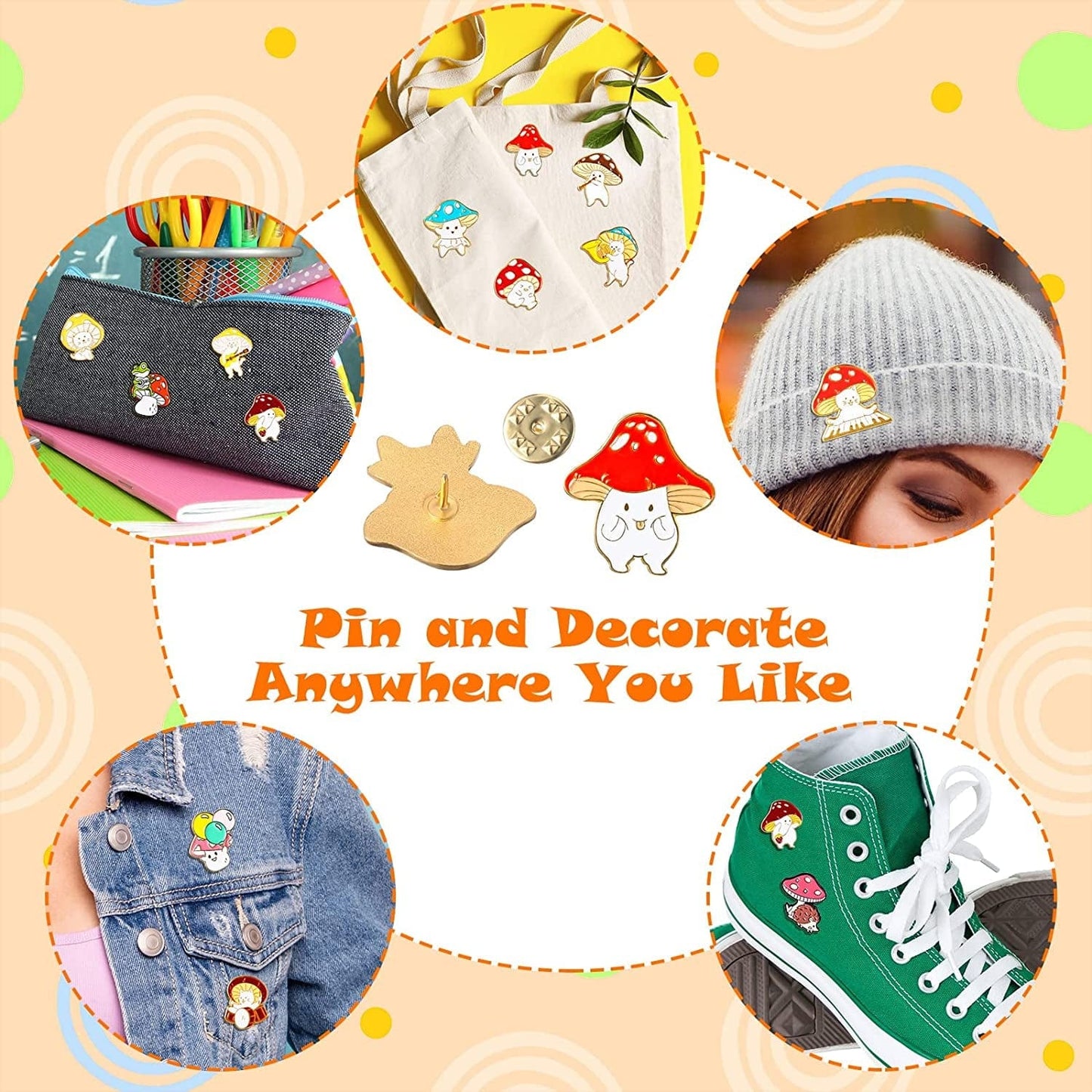 20 Pieces Enamel Pin Brooches Cute Pins Musical Instrument Lapel Badge Cartoon Plant Enamel Pin Funny Button Backpack Pins for Backpacks Clothes Hats