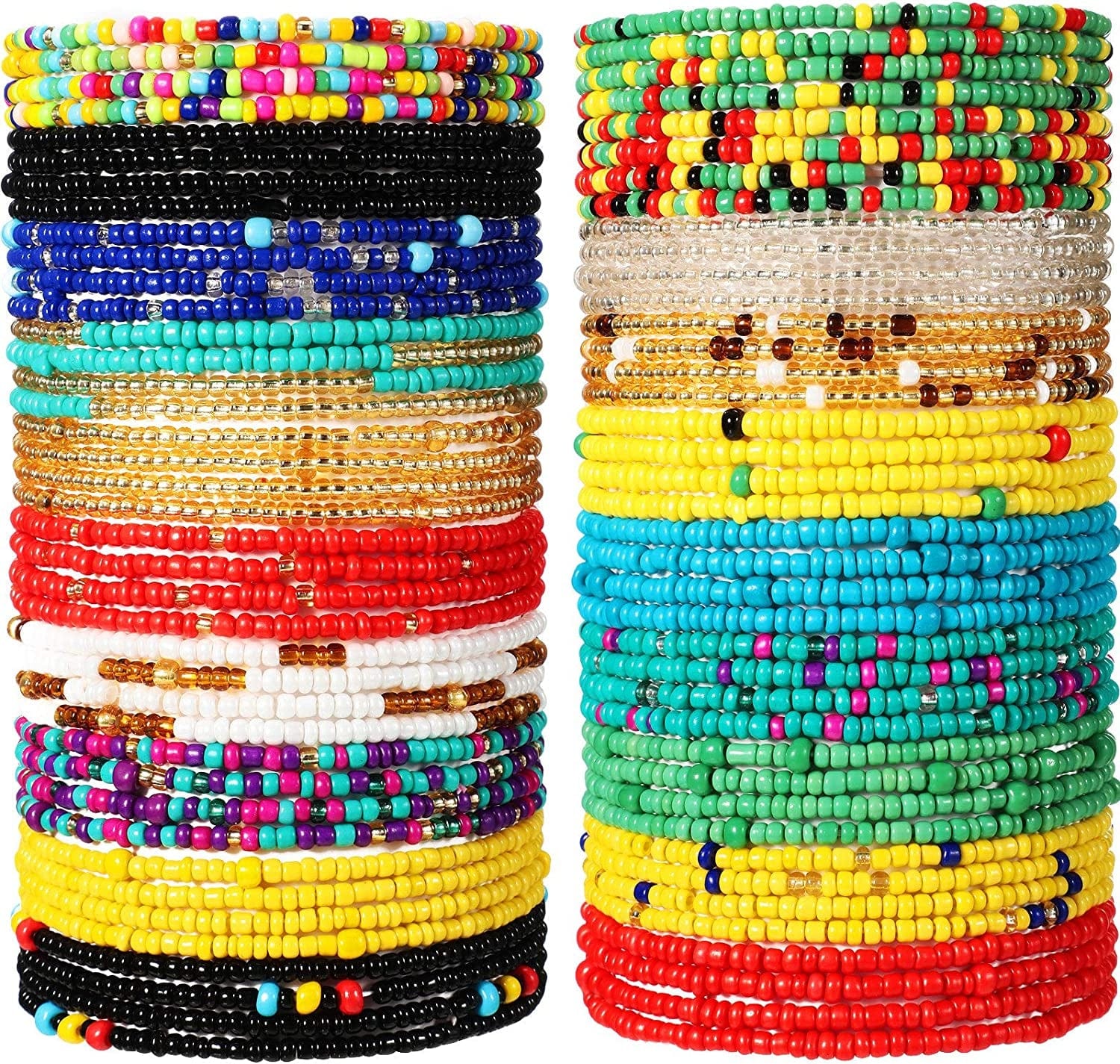 20 Pieces Waist Beads African Belly Bead Body Chain Jewelry for Women Apparel & Accessories > Jewelry > Body Jewelry Hicarer