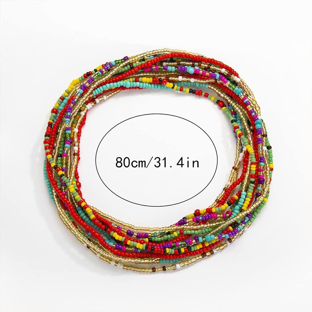 20 Pieces Waist Beads Jewelry Women Waist Gold Chain Colorful Body Chain Beach Bikini Belly Rhinestone Chains Waist Beads for Women Girls Summer Apparel & Accessories > Jewelry > Body Jewelry HaHaGirl