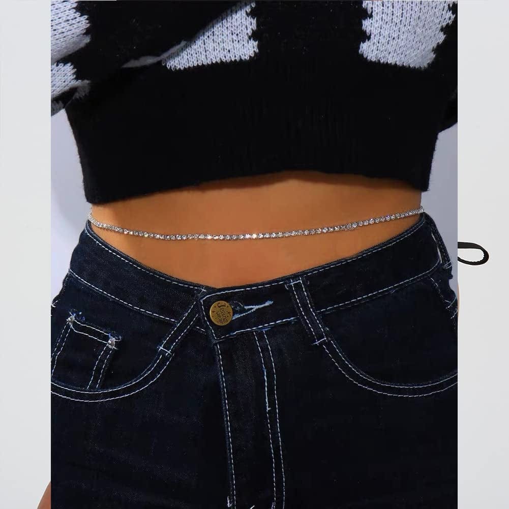 20 Pieces Waist Beads Jewelry Women Waist Gold Chain Colorful Body Chain Beach Bikini Belly Rhinestone Chains Waist Beads for Women Girls Summer Apparel & Accessories > Jewelry > Body Jewelry HaHaGirl