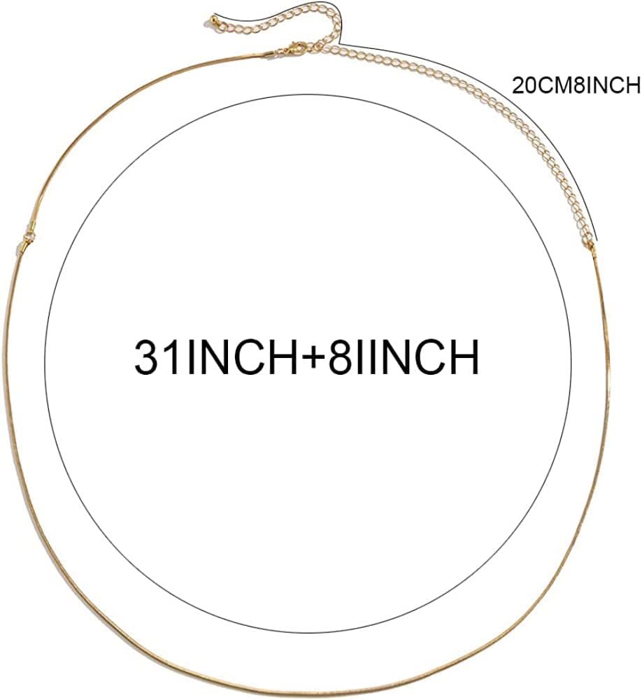 20 Pieces Waist Beads Jewelry Women Waist Gold Chain Colorful Body Chain Beach Bikini Belly Rhinestone Chains Waist Beads for Women Girls Summer Apparel & Accessories > Jewelry > Body Jewelry HaHaGirl