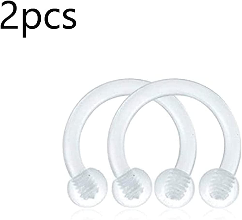 20 Style Surgical Steel Lip Rings Clear Diamond Cz Studs Tragus Horseshoe Ring Helix Hoop Earring Body Jewelry Piercing Retainer Durable and Practical Apparel & Accessories > Jewelry > Rings Generic