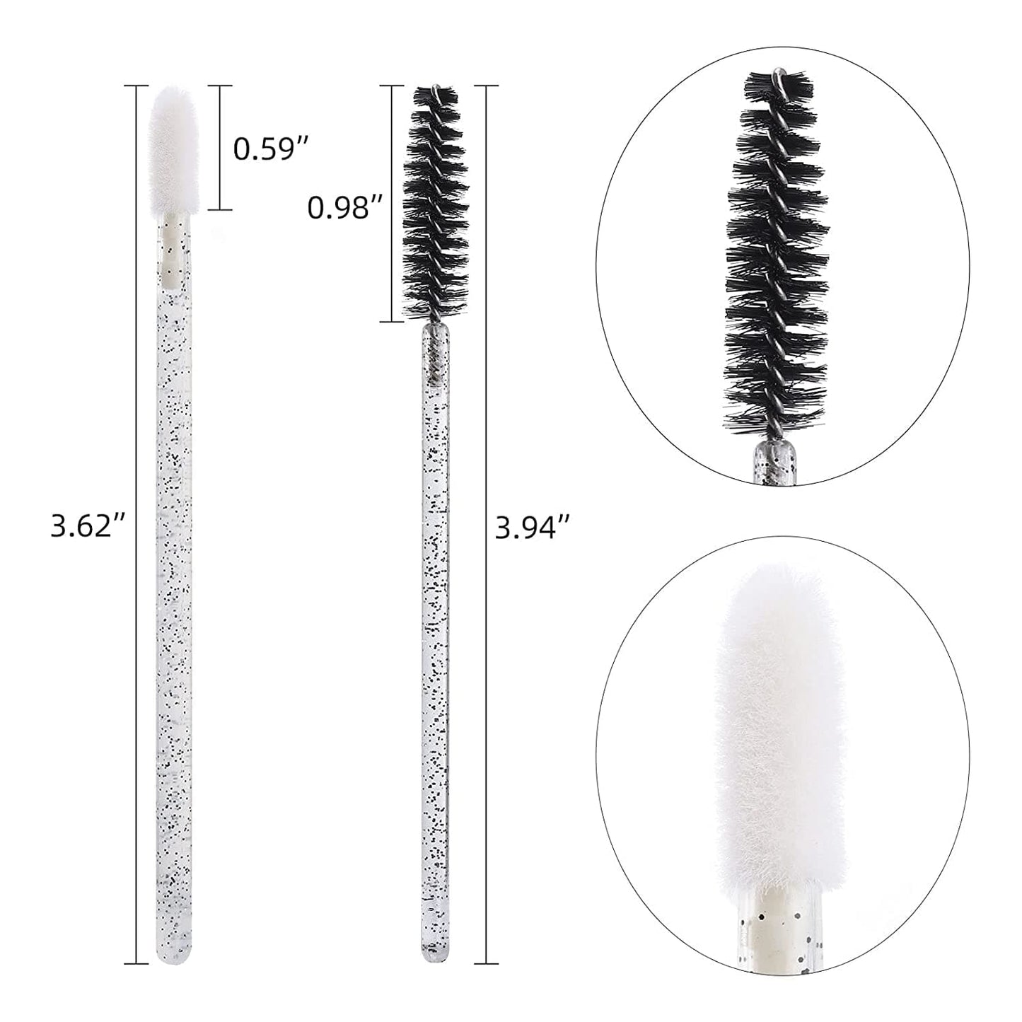 200 Lip Brush and Eyebrow Spoolie, Crystal Disposable Lipstick Applicator, Mascara Wands, Makeup Beauty Tool Kits (Black) Health & Beauty > Personal Care > Cosmetics > Cosmetic Tools > Makeup Tools Tbestmax