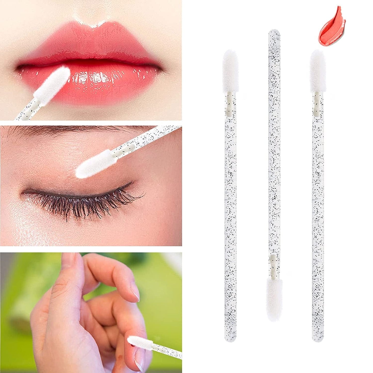 200 Lip Brush and Eyebrow Spoolie, Crystal Disposable Lipstick Applicator, Mascara Wands, Makeup Beauty Tool Kits (Black) Health & Beauty > Personal Care > Cosmetics > Cosmetic Tools > Makeup Tools Tbestmax