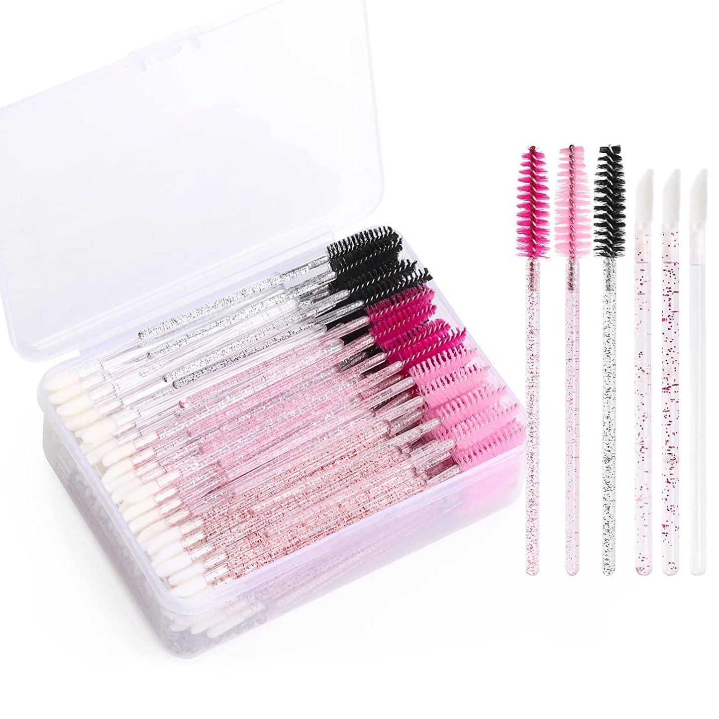 200 Lip Brush and Eyebrow Spoolie, Crystal Disposable Lipstick Applicator, Mascara Wands, Makeup Beauty Tool Kits (Black) Health & Beauty > Personal Care > Cosmetics > Cosmetic Tools > Makeup Tools Tbestmax 6-4 Colors*300 Pcs