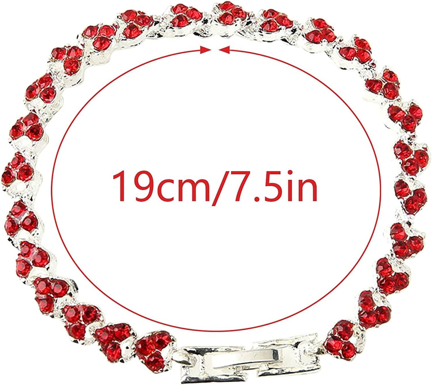 2022 Dainty Heart Zircon Tennis Bracelets for Women Elegant Love Rhinestones Chain Bracelet Stackable Wedding Jewelry Birthday Mothers Valentines Day Gifts Apparel & Accessories > Jewelry > Bracelets Generic