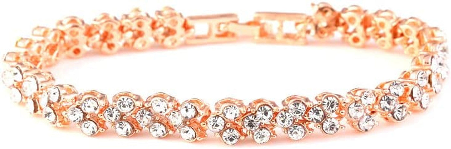 2022 Dainty Heart Zircon Tennis Bracelets for Women Elegant Love Rhinestones Chain Bracelet Stackable Wedding Jewelry Birthday Mothers Valentines Day Gifts Apparel & Accessories > Jewelry > Bracelets Generic A3 LL