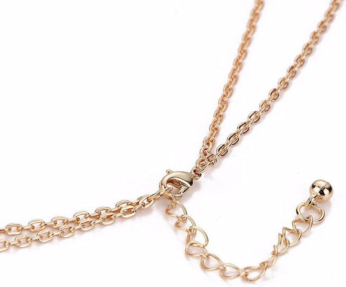 2022 Necklace for Women Girls,Multi Layered Choker Chain Necklaces Hexagonal Bullet Gothic Natural Stone Moon Supernatural Pentagram Pendant Women Party Festival and Birthday Gift