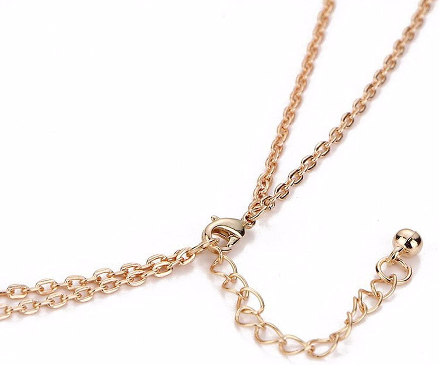 2022 Necklace for Women Girls,Multi Layered Choker Chain Necklaces Hexagonal Bullet Gothic Natural Stone Moon Supernatural Pentagram Pendant Women Party Festival and Birthday Gift