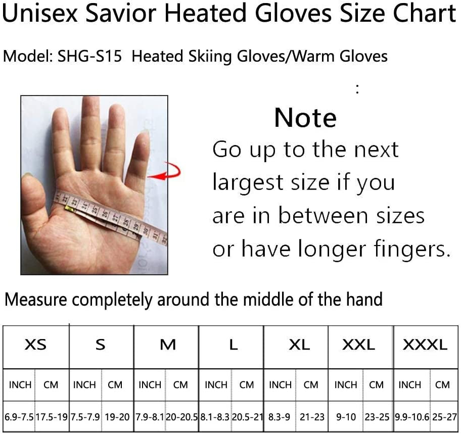 SAVIOR HEAT Heated Ski Mittens Gloves Electric Rechargeable Battery Mitts for Men Women Kids Winter Snowboard Motorcycle Skating Camping Hunting Apparel & Accessories > Clothing Accessories > Gloves & Mittens Eigday power