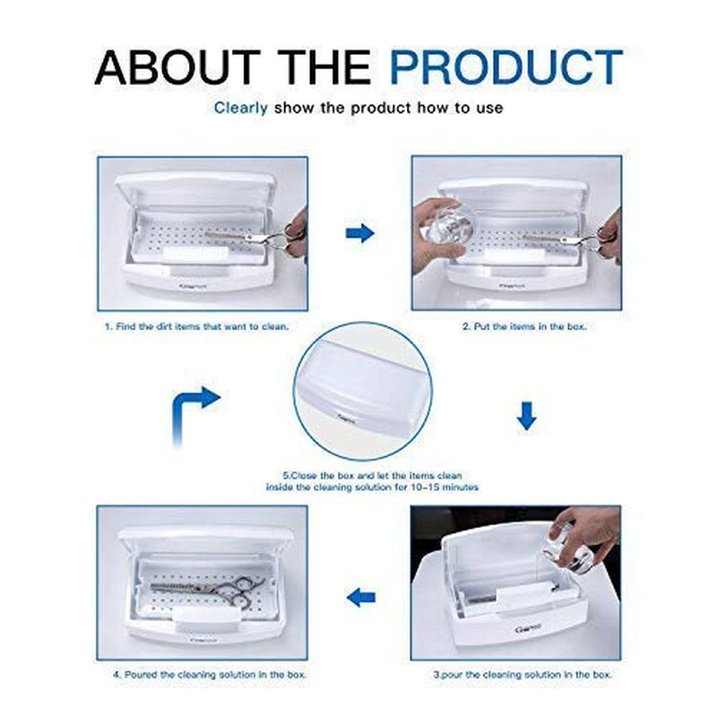 Gusnilo Nail Art Tools, Plastic Storage Box for Nail Tools,Manicure Tool, Tweezers, Hair Salon, Spa and Trimmer Manicure Equipment (1 Piece, White) Health & Beauty > Personal Care > Cosmetics > Cosmetic Tools > Nail Tools Gusnilo