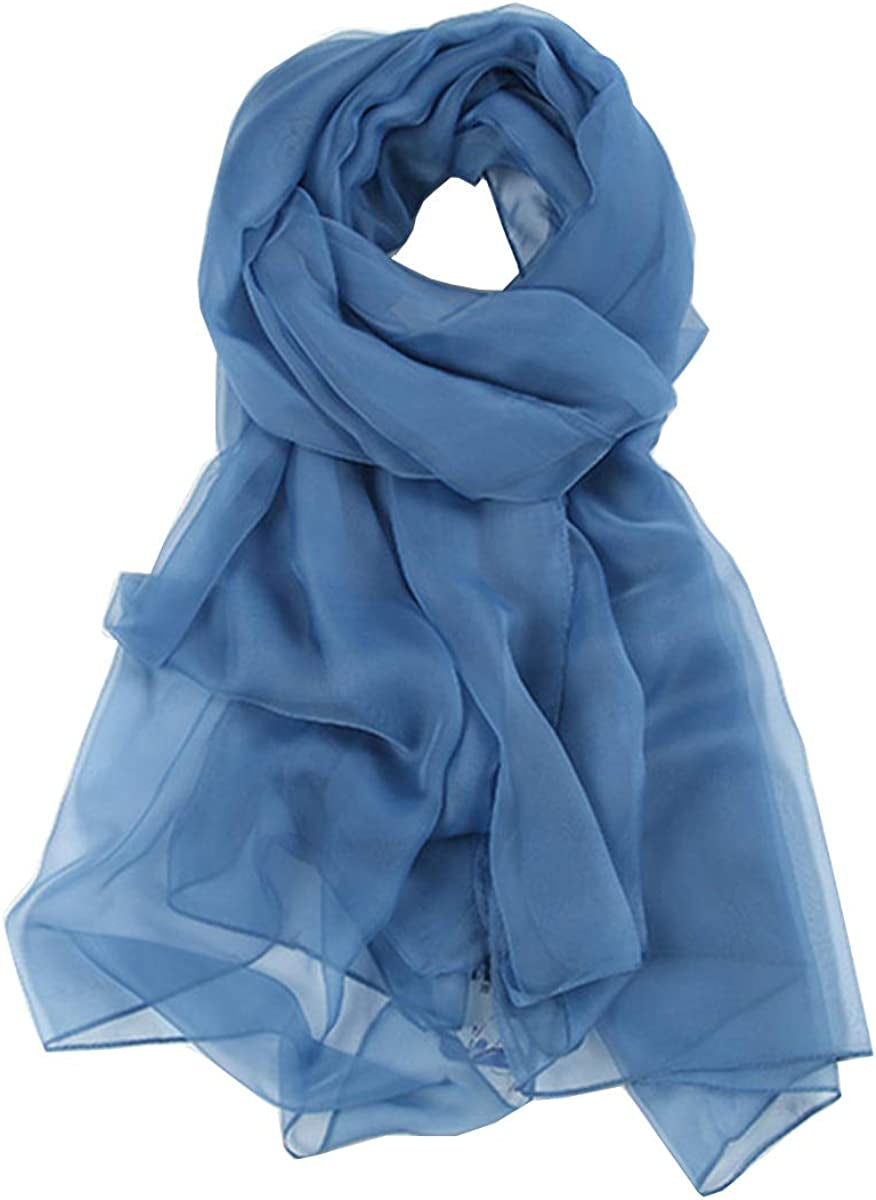 K-Elewon Solid Color Silk Scarf Fashion Scarves Wrap Long Lightweight Shawls for Women Apparel & Accessories > Clothing Accessories > Scarves & Shawls KYLIE MAX