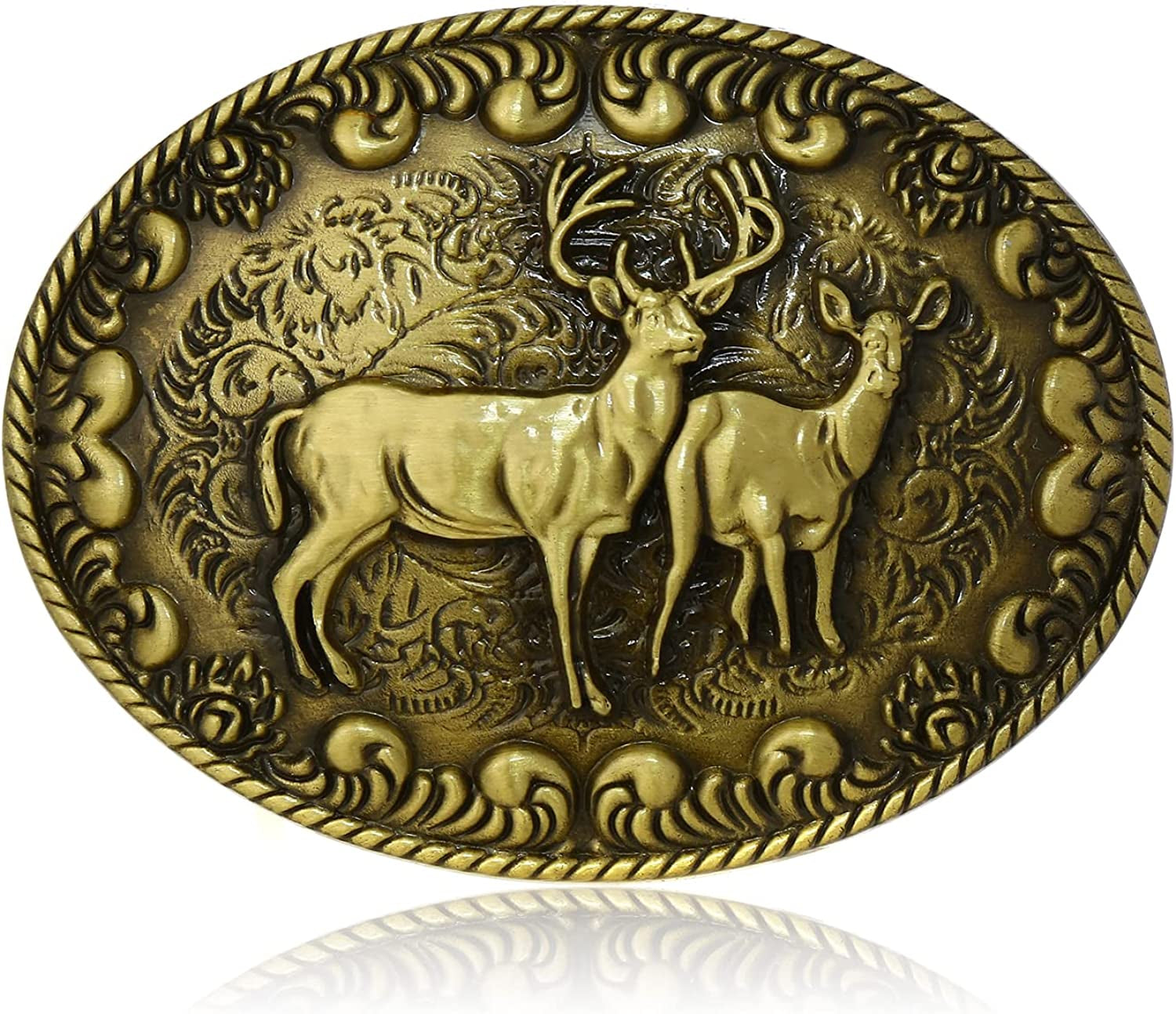 KDG Western Cowboy Belt Buckle for Belt Accessories Custom Buckle Apparel & Accessories > Clothing Accessories > Belt Buckles KDG G Deer 01