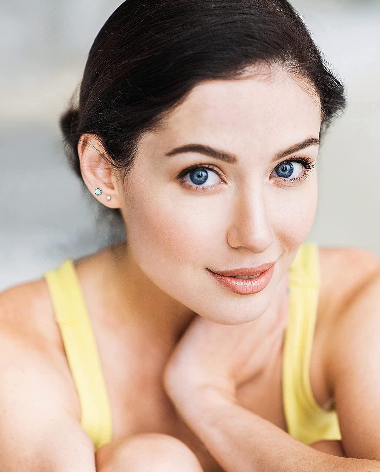 20G Stainless Steel Stud Earrings for Women Men CZ Heart Star Moon Flat Back Earrings Cartilage Earrings Stud Hoops Helix Tragus Daith Earrings Piercing Jewelry