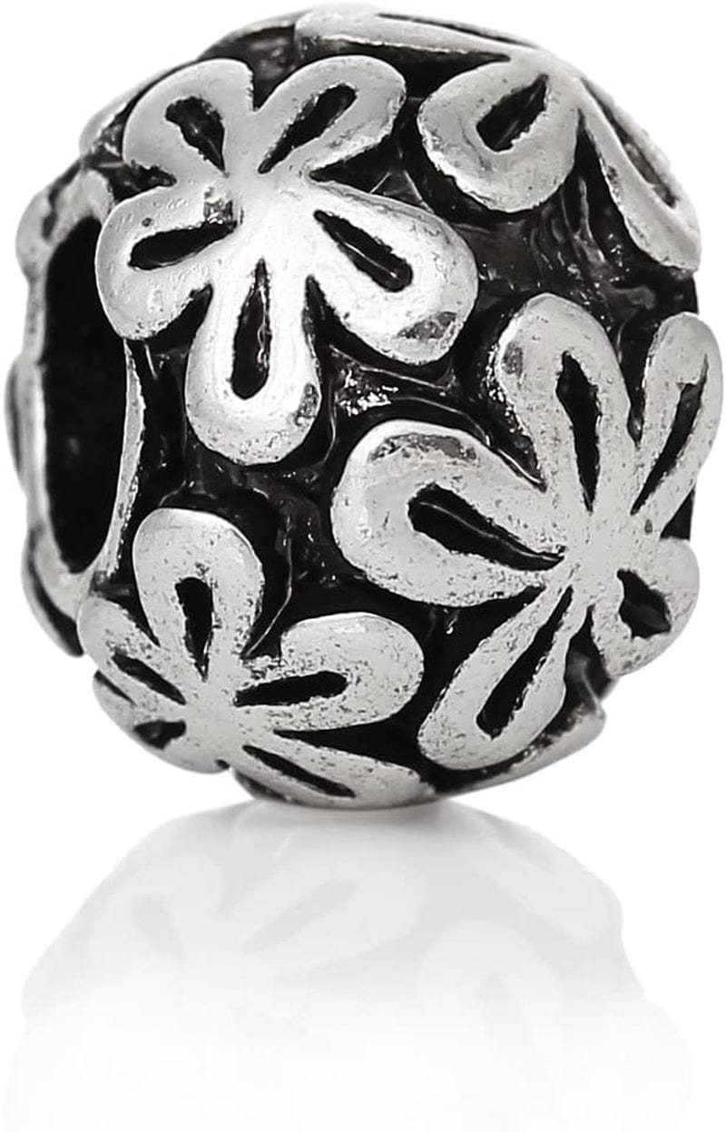 20Pc Antiqued Silver Alloy Blank round Charms Pendants 24Mm (1") Dia 5#. Beads Flower