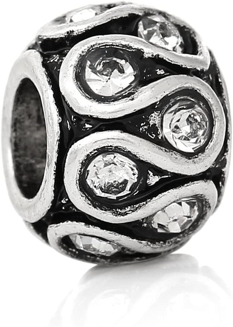 20Pc Antiqued Silver Alloy Blank round Charms Pendants 24Mm (1") Dia 6#. Beads Barrel