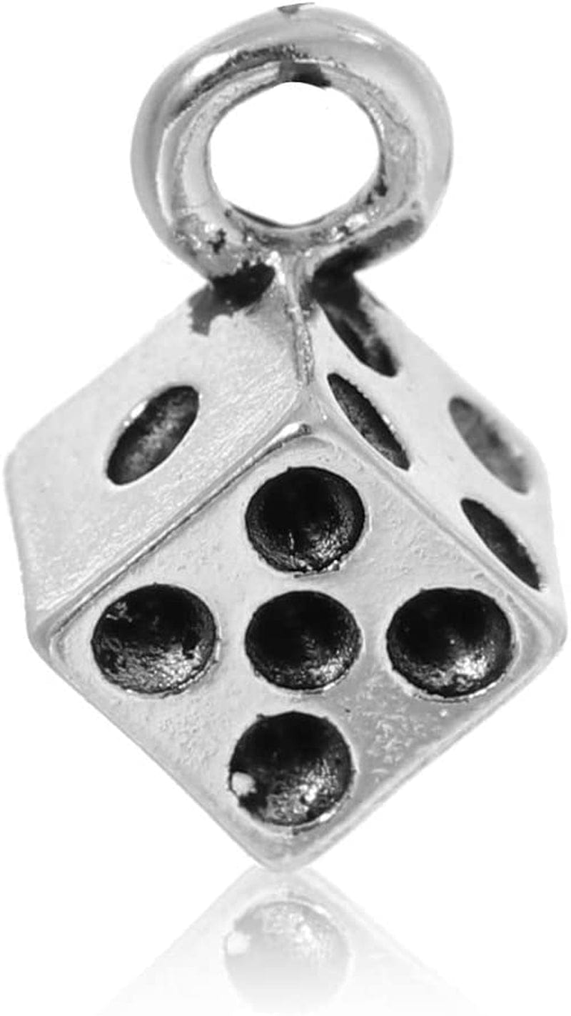 20Pc Antiqued Silver Alloy Blank round Charms Pendants 24Mm (1") Dia 27#. 3d Dice