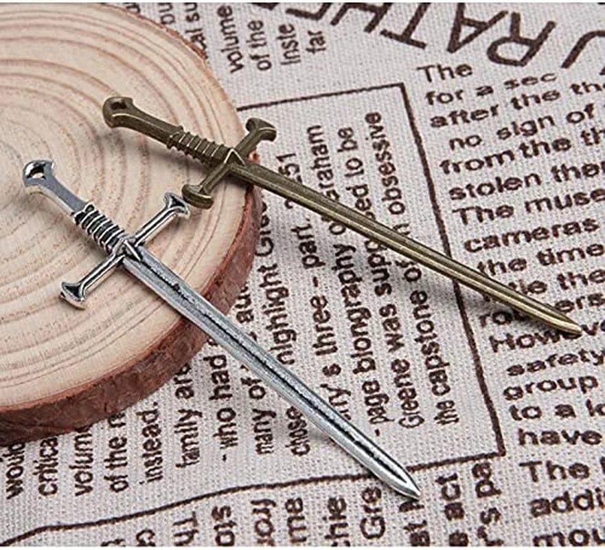 20Pcs 88X25Mm 3D Sword Pendant Charms Antique Silver Tone Making Jewelry