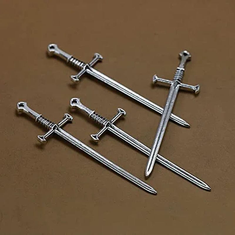 20Pcs 88X25Mm 3D Sword Pendant Charms Antique Silver Tone Making Jewelry