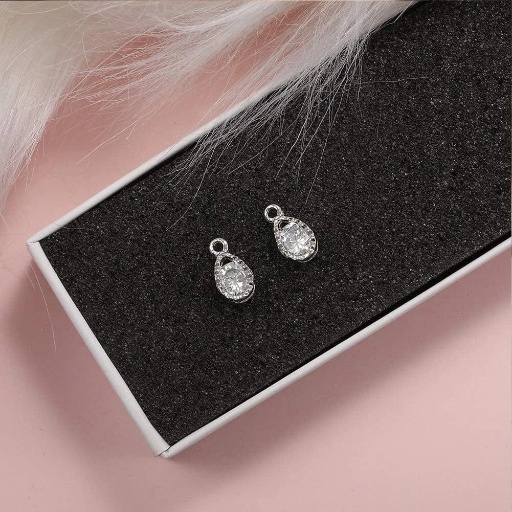 20PCS Cubic Zirconia Alloy Pendants, Crystal Pendants Charms for DIY Necklace Jewelry Making