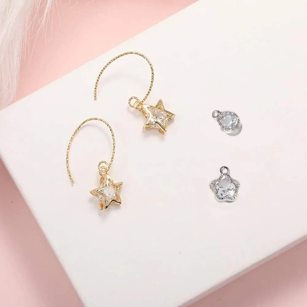 20PCS Cubic Zirconia Alloy Pendants, Crystal Pendants Charms for DIY Necklace Jewelry Making