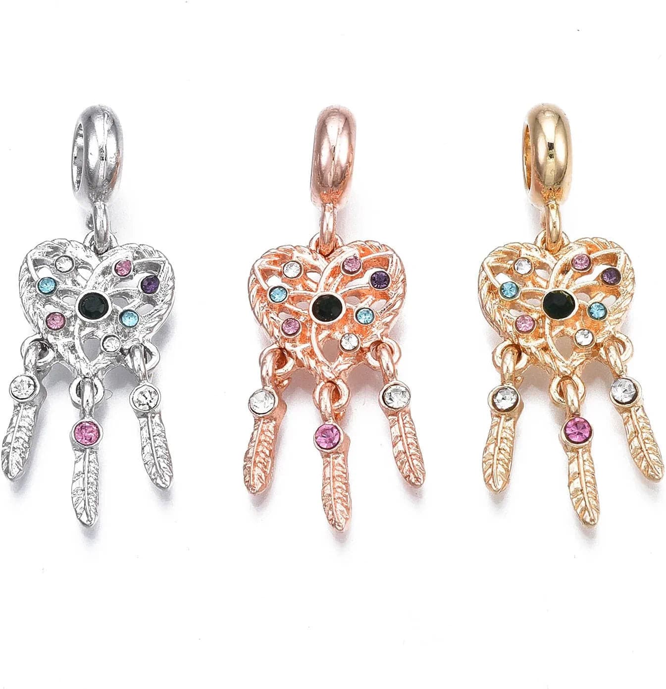 20Pcs Cubic Zirconia Star Charms Pendants for Bracelet Necklace Earring Jewelry Making, Light Gold & Silver Random Mixed Color