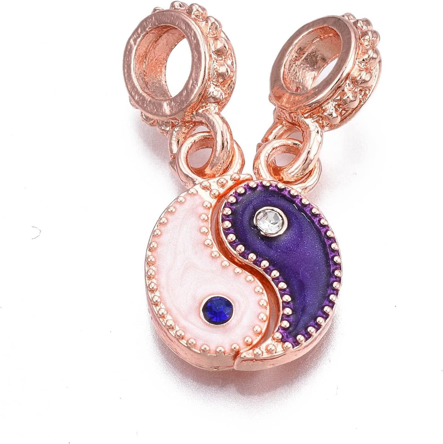 20Pcs Cubic Zirconia Star Charms Pendants for Bracelet Necklace Earring Jewelry Making, Light Gold & Silver Indigo Color